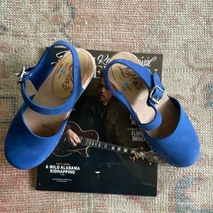 Lotta from Stockholm Highwood Lazuli Blue Oiled Nubuck Leather Clogs.